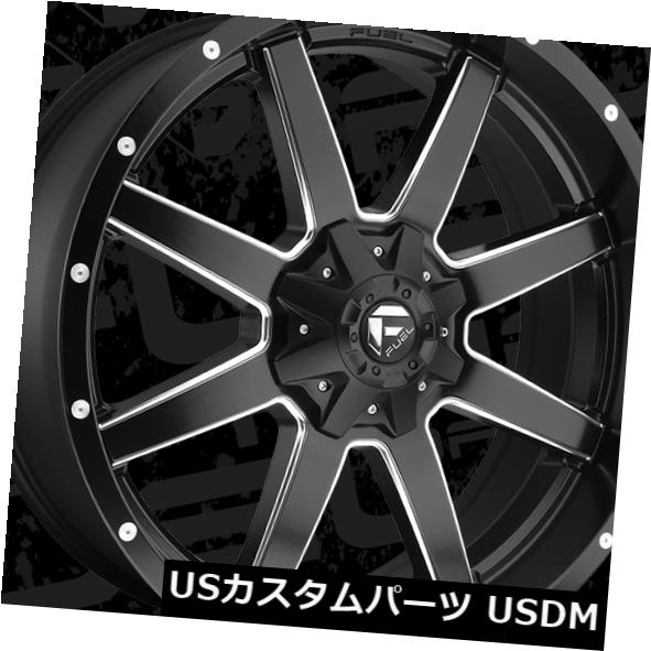 ホイール 4本セット 24x10 ET20 Fuel D538 Maverick 6x135 / 6x139.7ブラックミルドリム（4個セッの通販は