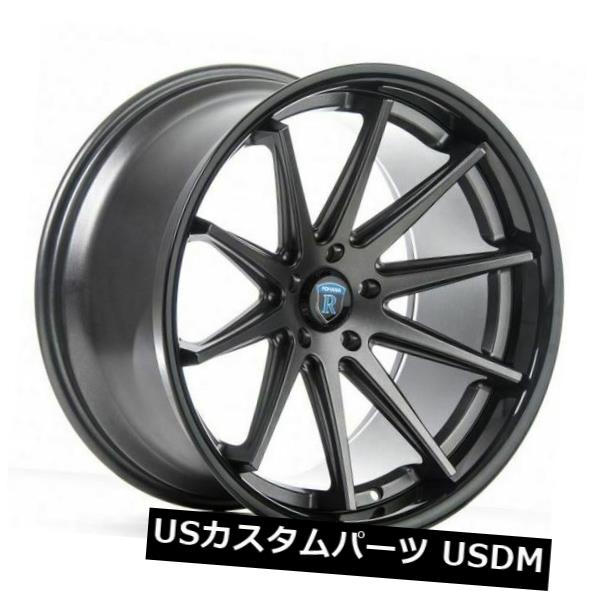 ホイール 4本セット 20x9 / 10 Rohana RC10 5x114 +15/25グラファイト/グロスブラックリップホイール（4個セの通販は
