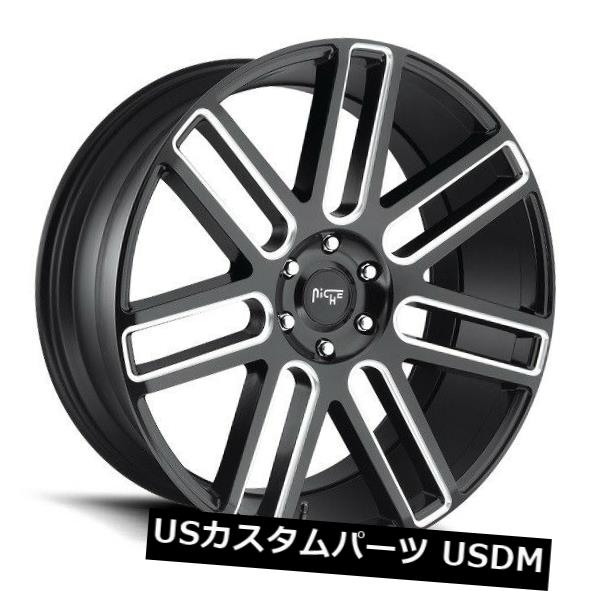ホイール 4本セット 24x10ニッチエランM096 5x5.5 +25マットブラックミルドホイール（4個セット）  24x10 NICHEの通販は