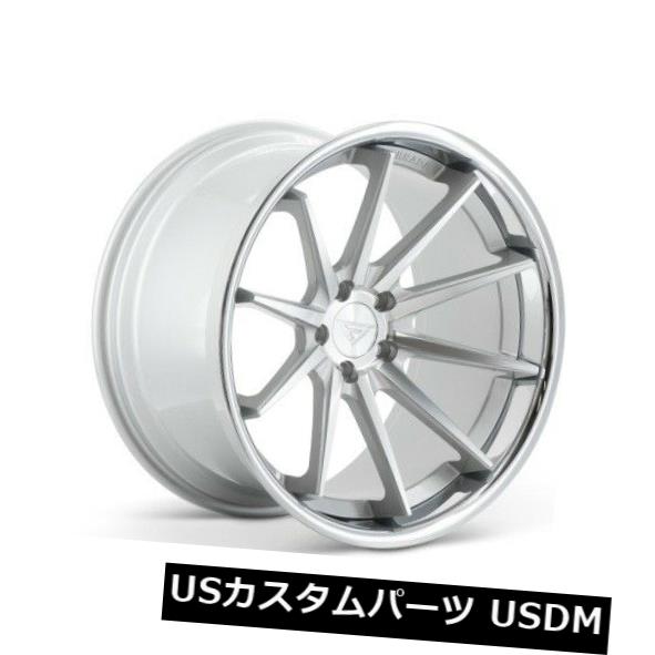ホイール 4本セット 20x10.5 Ferrada FR4 5x114.3 +38 Machine Silver / Chrome Lipの通販は