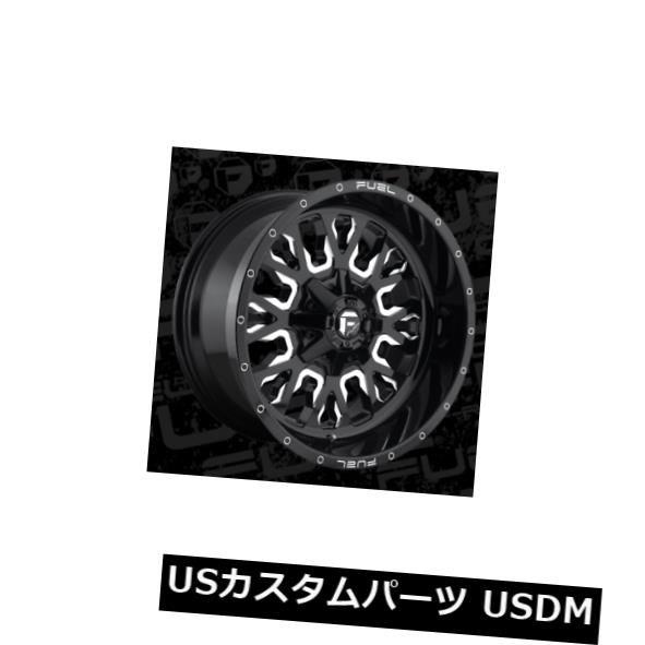 ホイール 4本セット  20x12 Fuel D611 Stroke 8x165.1 ET-43 Black &amp; Milled Riの通販は 241,758円