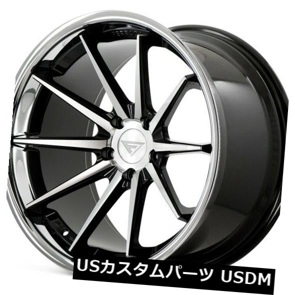 ホイール 4本セット 20x11.5 Ferrada FR4 5x120 +30 Machine Black / Chrome Lip Whの通販は
