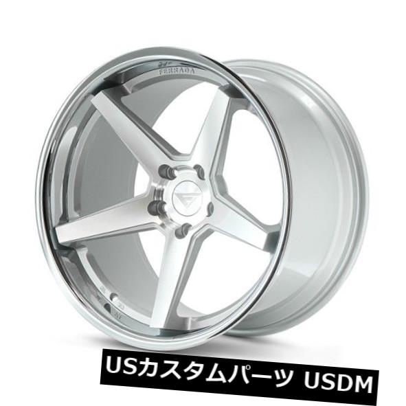 ホイール 4本セット 19x9.5 Ferrada FR3 5x120 +20マシンシルバー/クロームリップホイール（4個セット）  19xの通販は