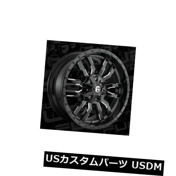 ホイール 4本セット  22x10 Fuel D595 Sledge 8x170 ET-18 Black &amp; Milled Rimsの通販は
