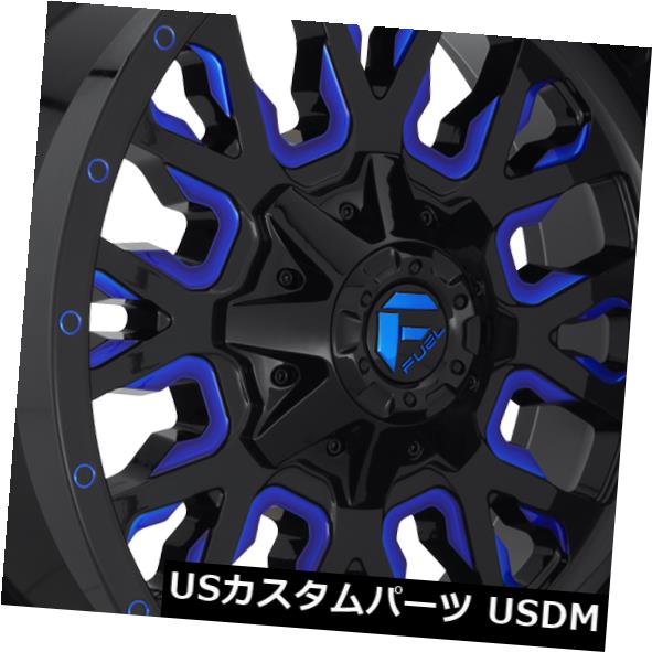 ホイール 4本セット 20x12燃料D645ストローク8x180 ET-43ブラック（キャンディブルーホイール付き）（4個セット）  20xの通販は