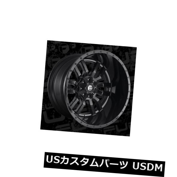 ホイール 4本セット 24x14燃料D596スレッジ8x165.1 ET-75マットブラックリム（4個セット）  24x14 Fuel D5の通販は 305,316円