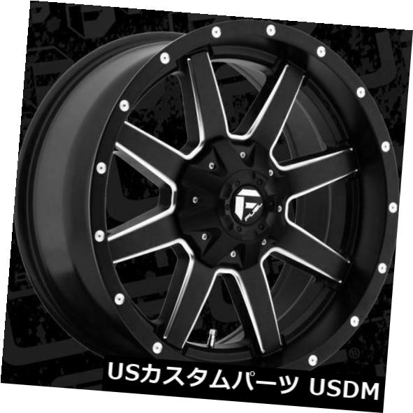 ホイール 4本セット  20x8.25 Fuel D538 Maverick 8x210 ET-246 Black &amp; Milledの通販は 264,330円