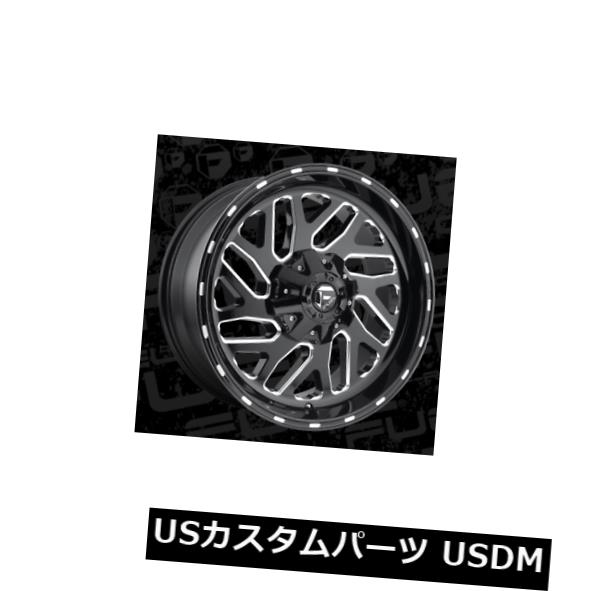 ホイール 4本セット  20x8.25 Fuel D581 Triton 8x210 ET104.8 Black &amp; Milled の通販は
