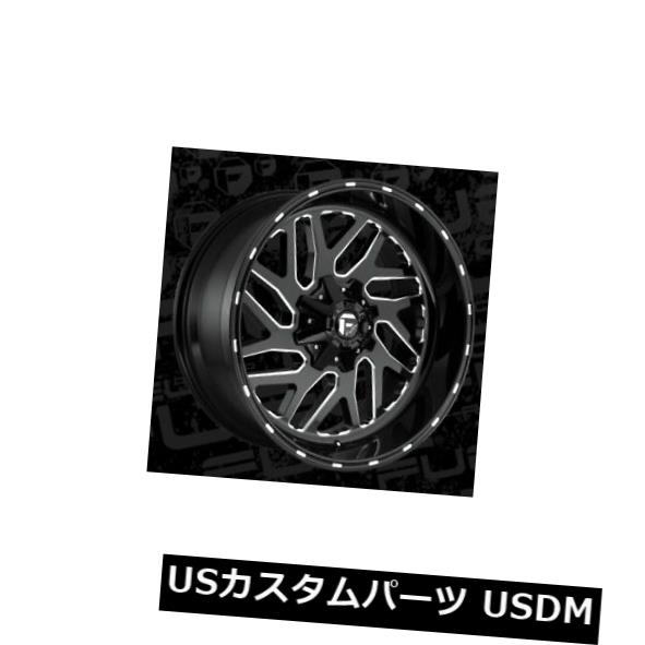 ホイール 4本セット  22x10 Fuel D581 Triton 8x165.1 ET-18 Black &amp; Milled Riの通販は