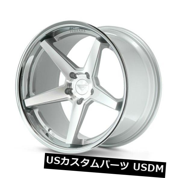 ホイール 4本セット 19x9.5 Ferrada FR3 5x112 +30マシンシルバー/クロームリップホイール（4個セット）  19xの通販は