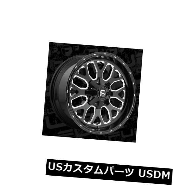 ホイール 4本セット  22x12 Fuel D588 Titan 8x165.1 ET-44 Black &amp; Milled Rimの通販は