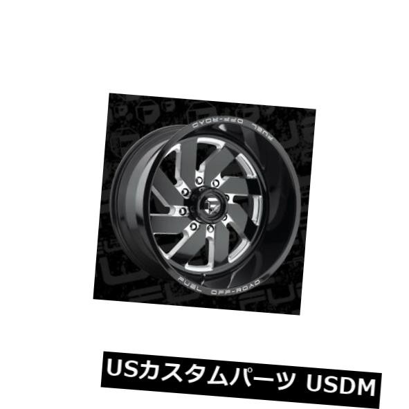 ホイール 4本セット  22x12 Fuel D582 Turbo 8x165.1 ET-43 Black &amp; Milled Rimの通販はホイール