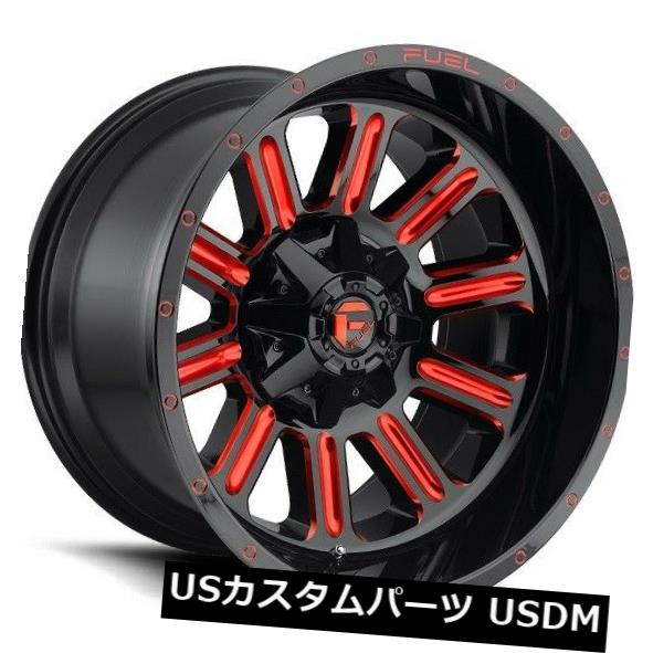 ホイール 4本セット 22x12フューエルD621 5x4.5 / 5.0 ET-44グロスレッドホイール（4個セット）  22x12 FUの通販は