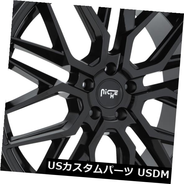 ホイール 4本セット 24x10ニッチホイールM224ガンマ5x108 ET38ブラックホイール（4個セット）  24x10 Niche Wの通販は