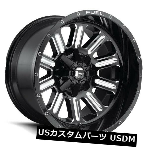 ホイール 4本セット 22x12フューエルD620 5x4.5 / 5.0 ET-44ブラックリム(4個セット)  22x12 FUEL Dの通販は 257,796円
