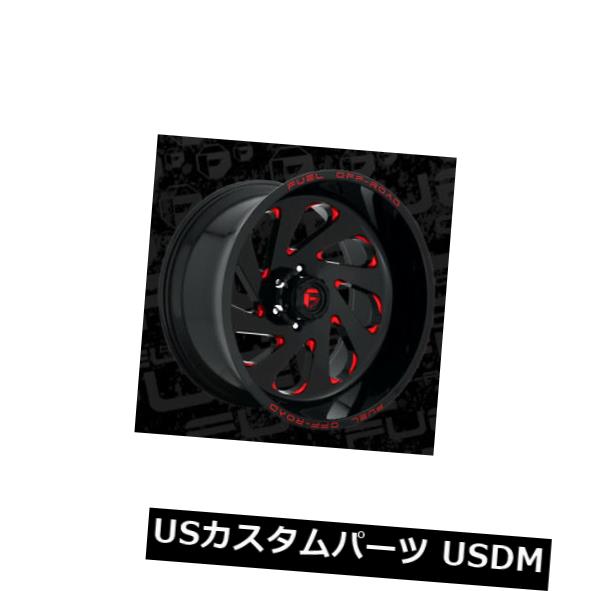 ホイール 4本セット 22x12 Fuel D638 Vortex 6x139.7 ET-45 Black w / Candy Red Riの通販は 587,400円