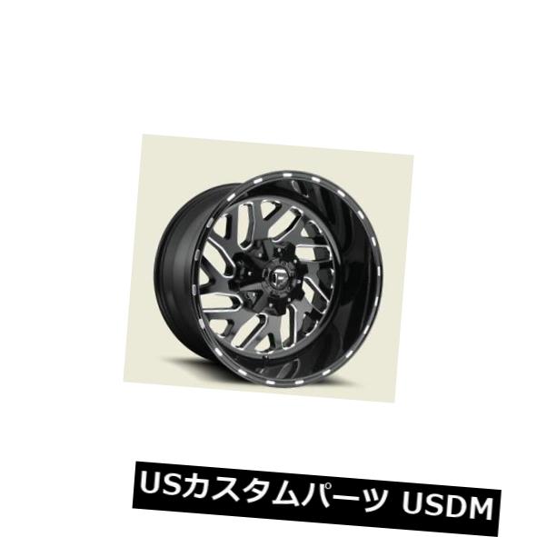 ホイール 4本セット 20x8.25フューエルD581 8x210 ET104.8ブラックリム（4個セット）  20x8.25 FUEL Dの通販は
