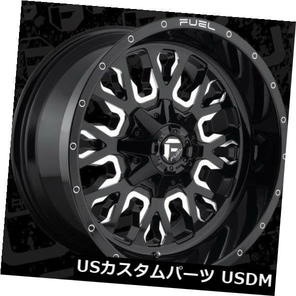 ホイール 4本セット 22x12フューエルD611 6x135 / 5.5 ET-44ブラックリム（4個セット） 22x12 FUEL Dの通販は