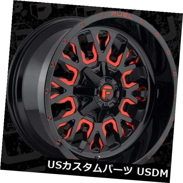 ホイール 4本セット 22x12フューエルD612 8x170 ET-44 REDリム（4個セット）  22x12 FUEL D612 8xの通販は