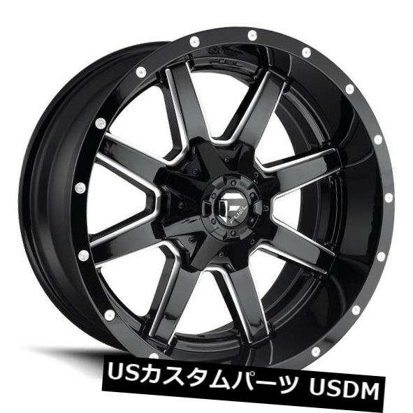 ホイール 4本セット 22x10フューエルD610 8x6.5 ET-24ブラックリム（4個セット）  22x10 FUEL D610 8xの通販はホイール