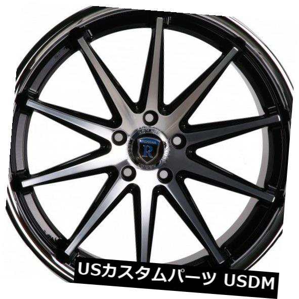 ホイール 4本セット Rohana 22x9 F / 22x10.5 5x115mm +13/13マシンブラック/クロームリップホイール（4の通販は 291,060円