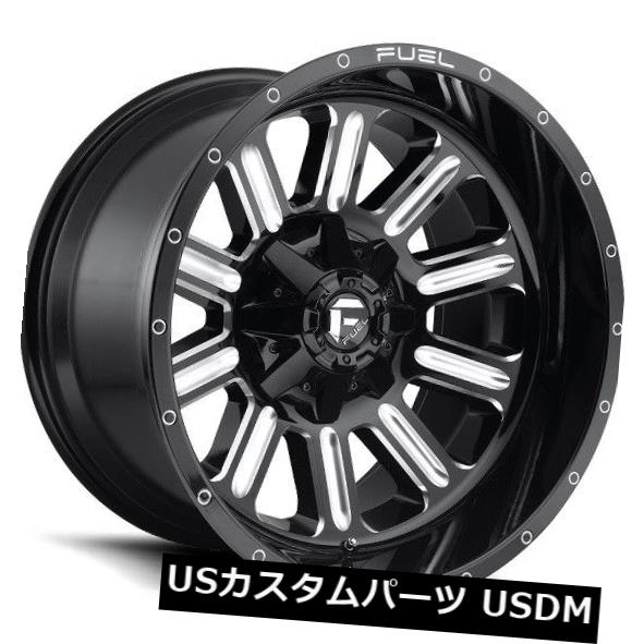 ホイール 4本セット 20x12フューエルD620 8x6.5 ET-44ブラックリム（4個セット）  20x12 FUEL D620 8xの通販は