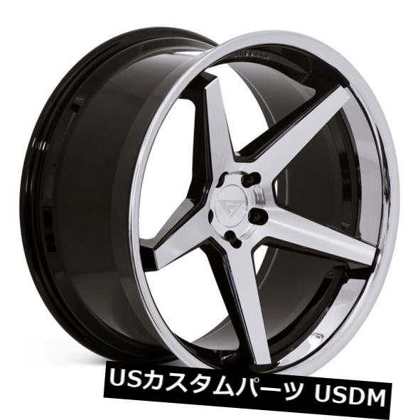 ホイール 4本セット フェラーダFR3 22x11 5x120 ET20マシンブラック