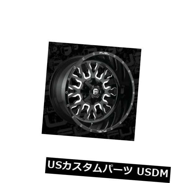 ホイール 4本セット  22x12 Fuel D611 Stroke 5x139.7/5x150 ET-44 Black &amp; Milの通販は