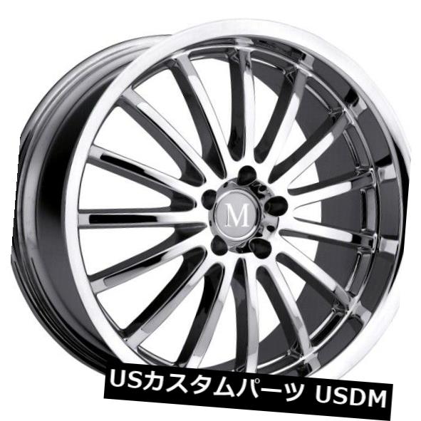 ホイール 4本セット 18x8.5 Mandrus Millenium 5x112リム+25クロムホイール（4個セット）  18x8.5 Mの通販は