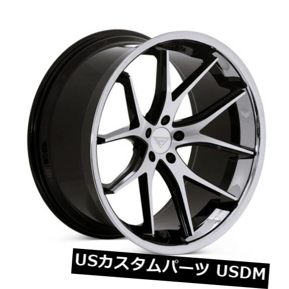 ホイール 4本セット 22x9 Ferrada FR2 5x120 +30 Machine Black / Chrome Lip Wheelの通販は 678,480円