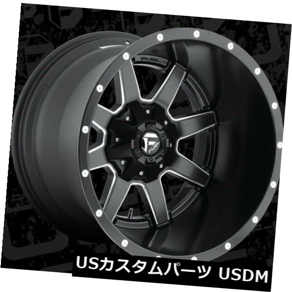 ホイール 4本セット 20x14 Fuel D538 Maverick 5x127/5x135 ET-76 Black &amp; Milの通販は
