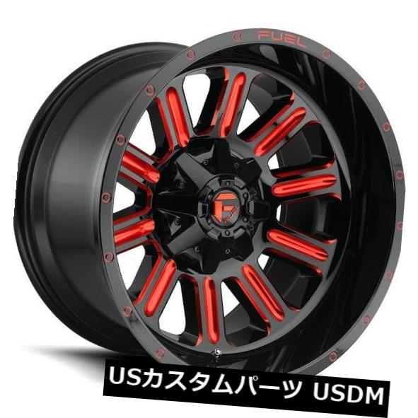 ホイール 4本セット 22x12フューエルD621 5x4.5 / 5.0 ET-44 REDリム（4個セット）  22x12 FUEL Dの通販は