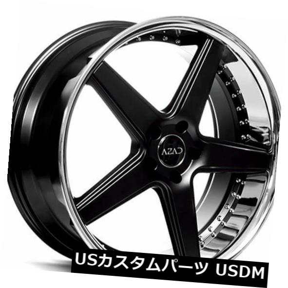 ホイール 4本セット 22 "スタッガードアザードホイールAZ008グロスブラックCHリップリムフィットキアオプティマ  22" Staggの通販は