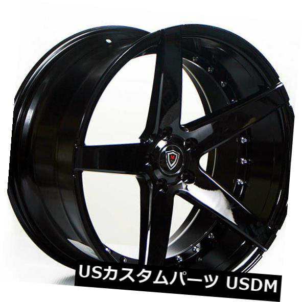 ホイール 4本セット 20 "Marquee Wheels 3226 Black Concave Rims Fit Hyundai Geneの通販は