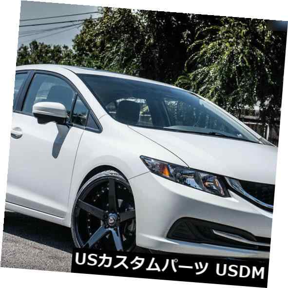 ホイール 4本セット 20 "スタッガードマーキーホイール3226ブラックリムフィットダッジチャレンジャーR / T  20" Staggeの通販は