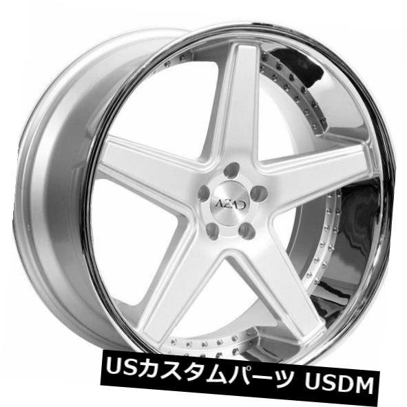ホイール 4本セット 20 "Azad Wheels AZ008シルバーブラッシュドCHリップリムフィットBMW 535i  20" Azaの通販は