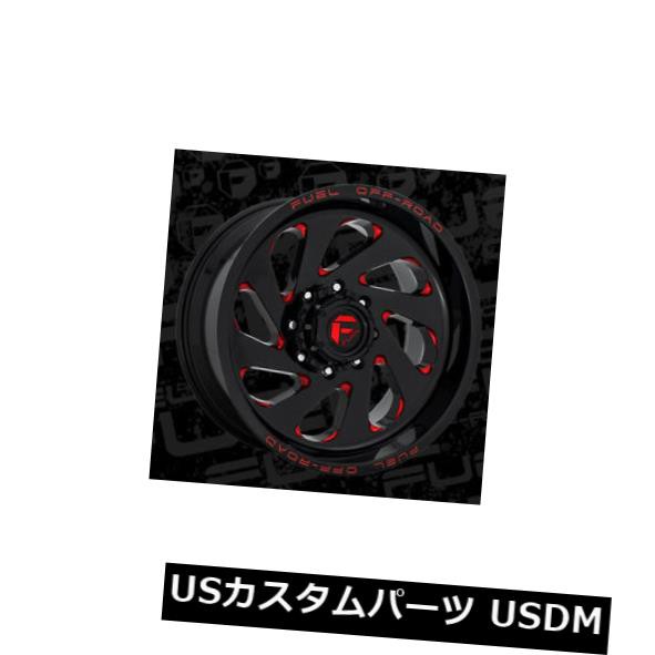 ホイール 4本セット 20x10 Fuel D638 Vortex 6x139.7 ET-19 Black w / Candy Red Riの通販は