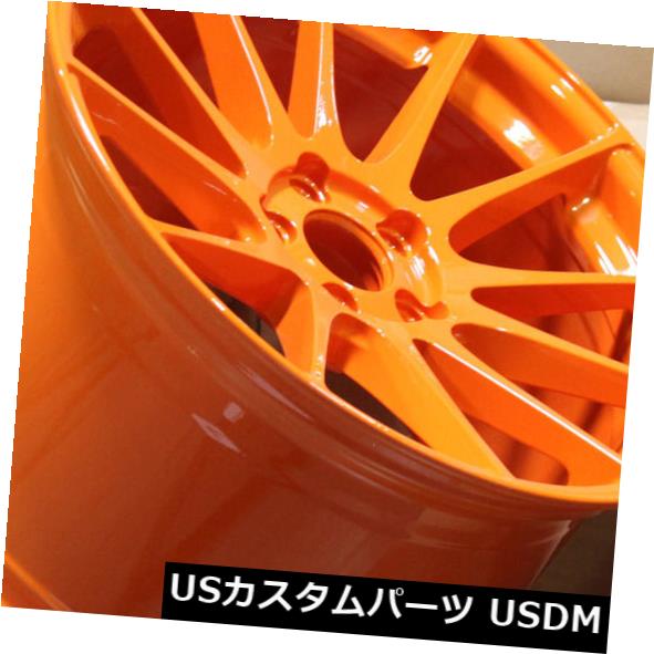 ホイール 4本セット グラウンドフォースGF6 19x8.5 5x120オレンジホイール（4個セット） Ground Force GF6