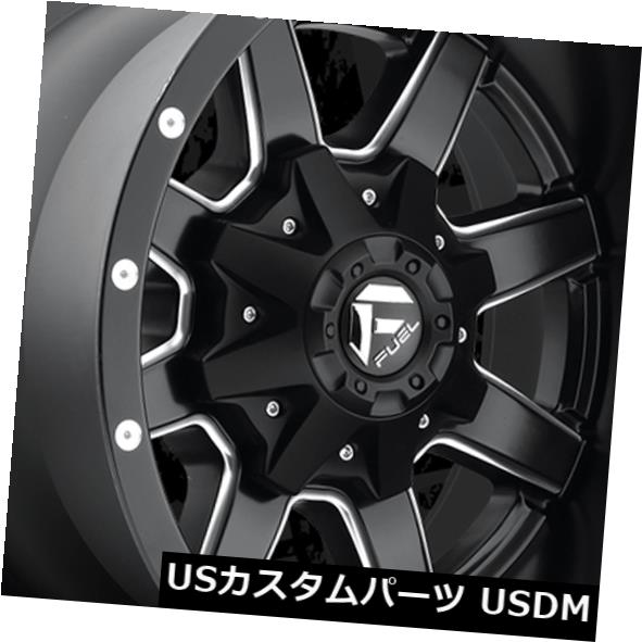 ホイール 4本セット  18x12 Fuel D538 Maverick 8x165.1 ET-44 Black &amp; Milled の通販は