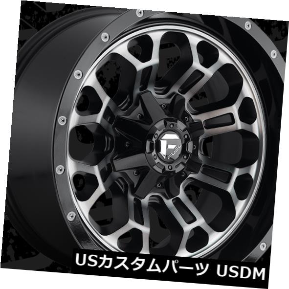 ホイール 4本セット 20x10 Fuel D561 Crush 6x135 / 6x139.7 ET-19 Black Machined の通販は