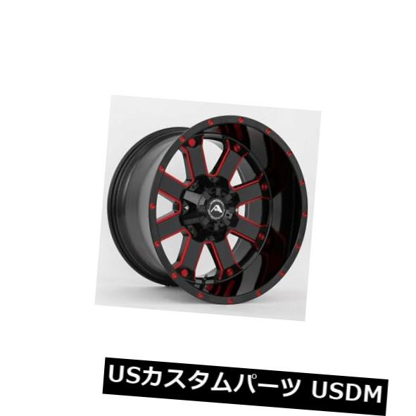 ホイール 4本セット 20x12 American OffRoad A108 5x5（5x127）ET-44ブラックレッドティントリム（4個の通販は