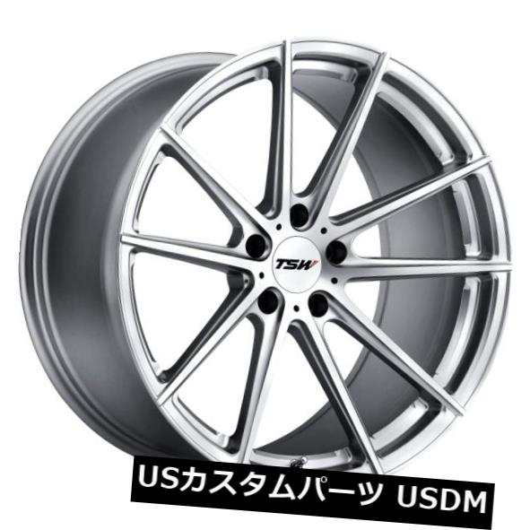 ホイール 4本セット 17x8 / 9 TSWバサースト5x114.3 +40/40シルバーホイール（4個セット）  17x8/9 TSW の通販は