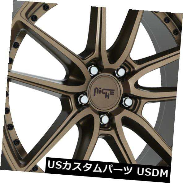 ホイール 4本セット 22x9ニッチホイールM222 Dfs 5x115 ET18ブロンズホイール（4個セット）  22x9 Niche W