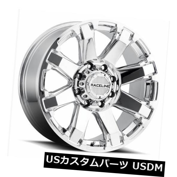 ホイール 4本セット 18x9 Racelineスロットル5x127 / 5x139.7 ET0クロームホイール（4個セット）  18x9 の通販は