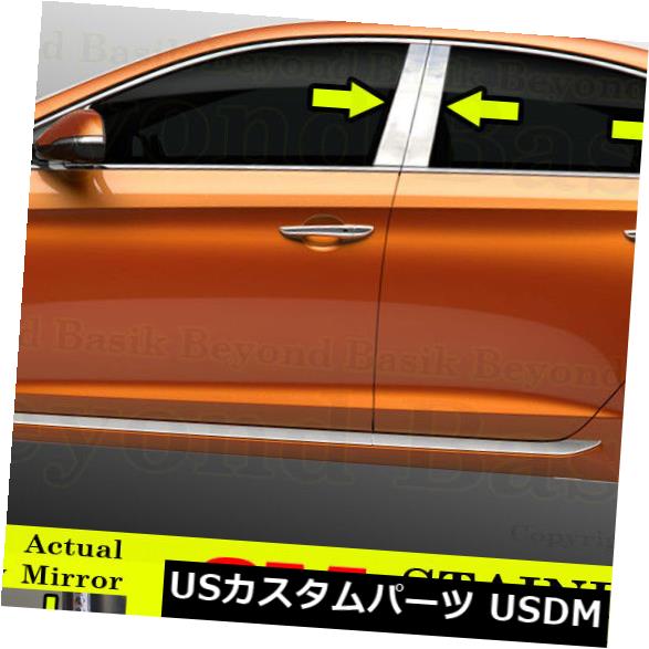 2015-2019ヒュンダイソナタ6pcステンレス鋼柱柱トリムオーバーレイ用 の通販は
