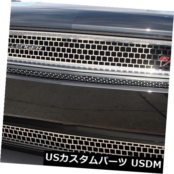 2008-2014ダッジチャレンジャーポリッシュグリルオーバーレイアッパーMain-152014 の通販は