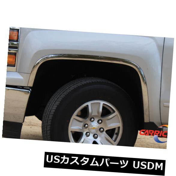 2011-2014 GMC Sierra 2500ポリッシュドステンレスフェンダートリム4 pcに適合。 の通販は