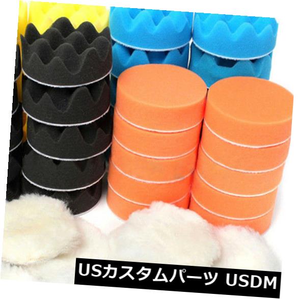 75Pcs 80mm 3 "カーポリッシャー用耐久性のあるカラフルなバフ研磨スポンジパッド の通販は