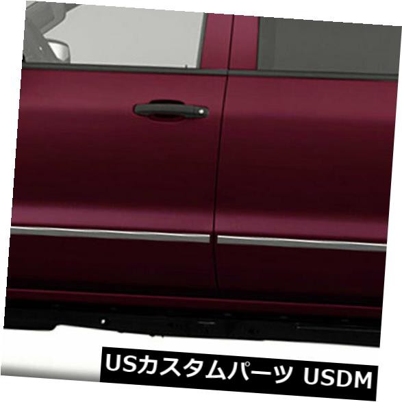 2014-16シボレーシルバラードクルーキャブ用サイドモールディングオーバーレイ[ステンレス] 4p の通販は 47,520円