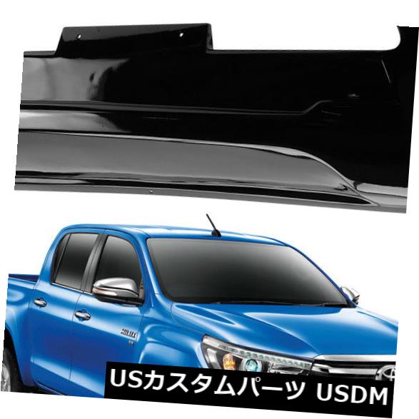フロントバンパーガードカバーポリッシュブラックトリムフィットトヨタハイラックスRevo 2015-2017 の通販は